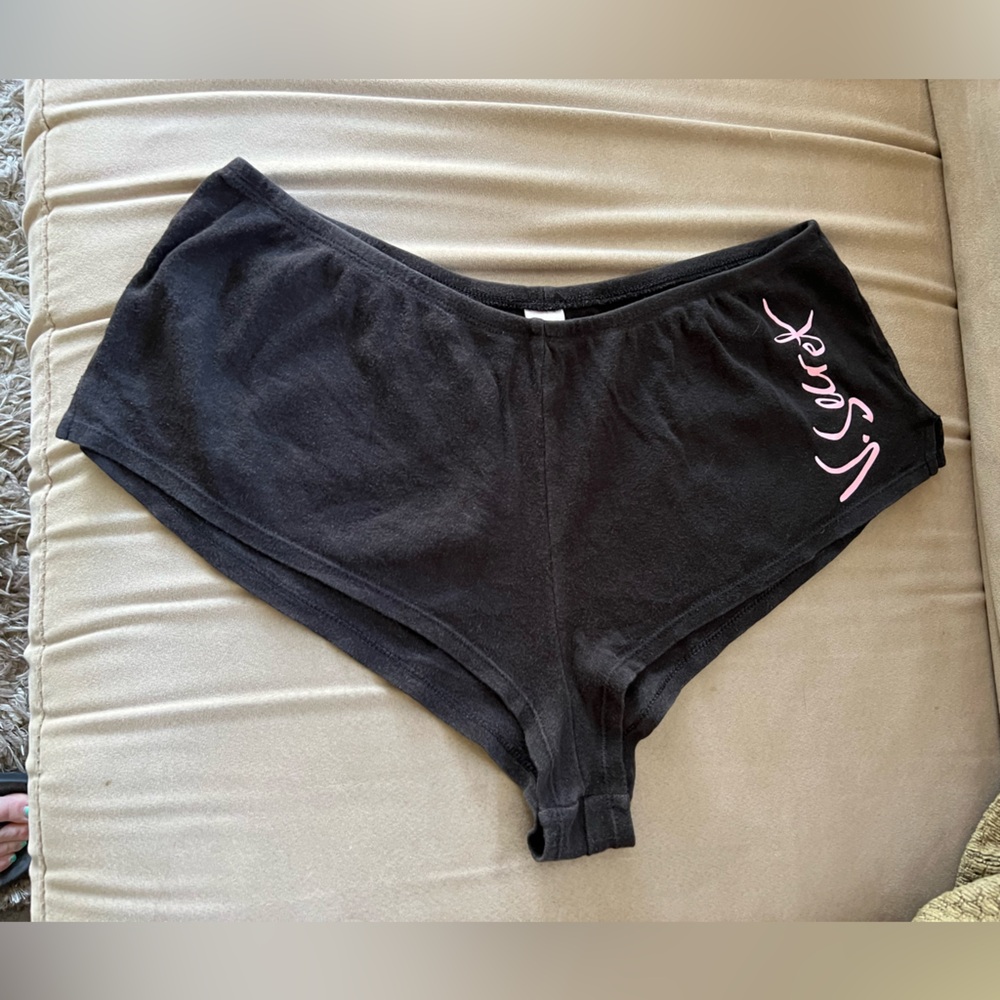 Victoria’s Secret cami/shorts pj set. Super soft. Black/pink. Cotton. Medium. - Picture 3 of 7